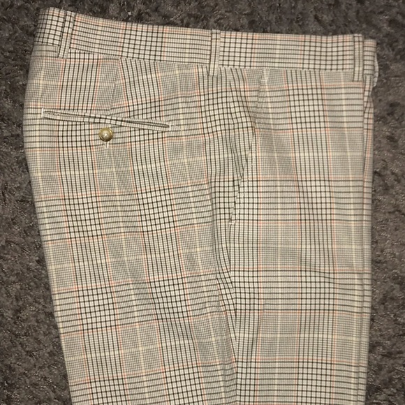 mens orange plaid pants